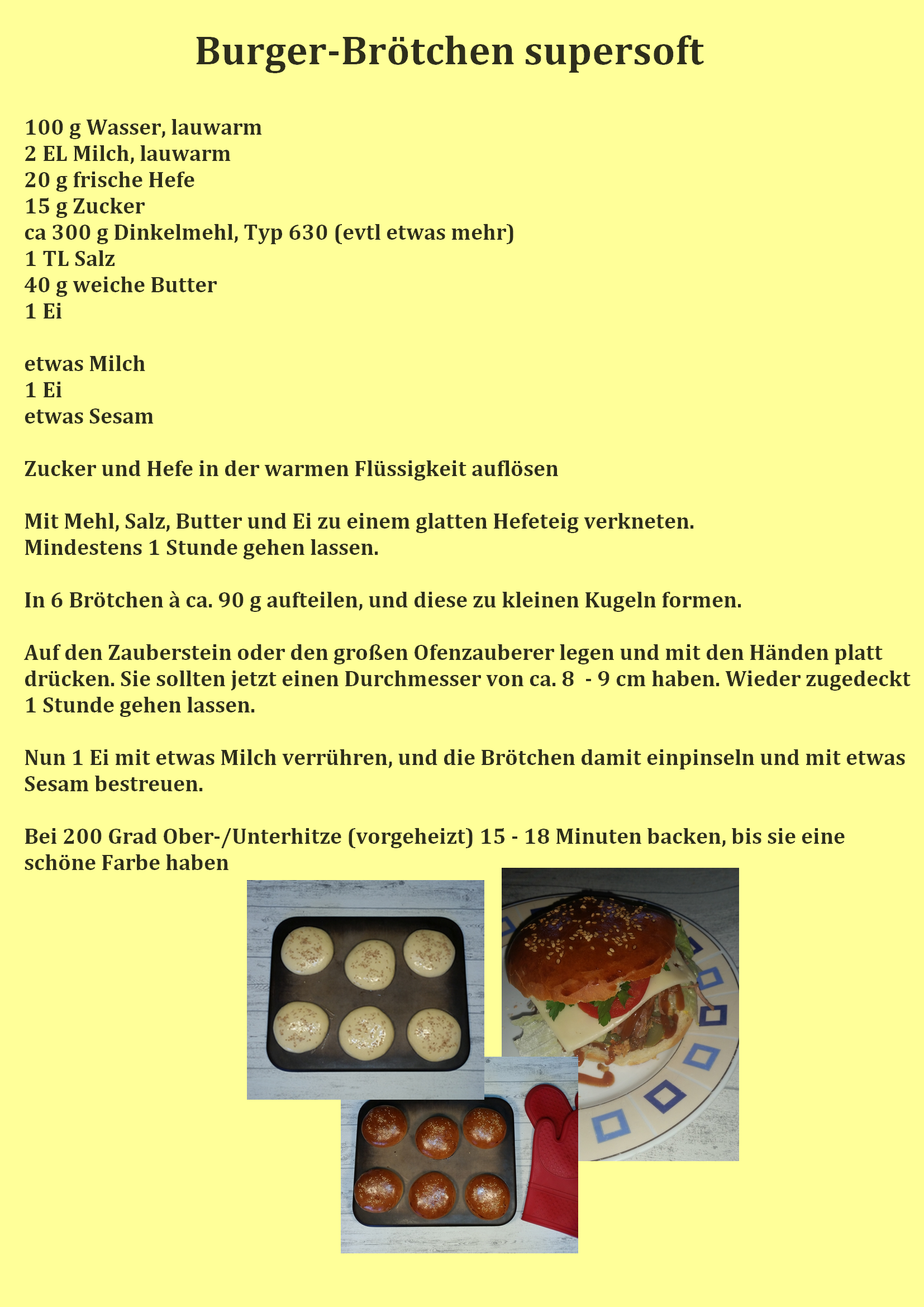 Rezept Burgerbuns Rezept Burgerbuns